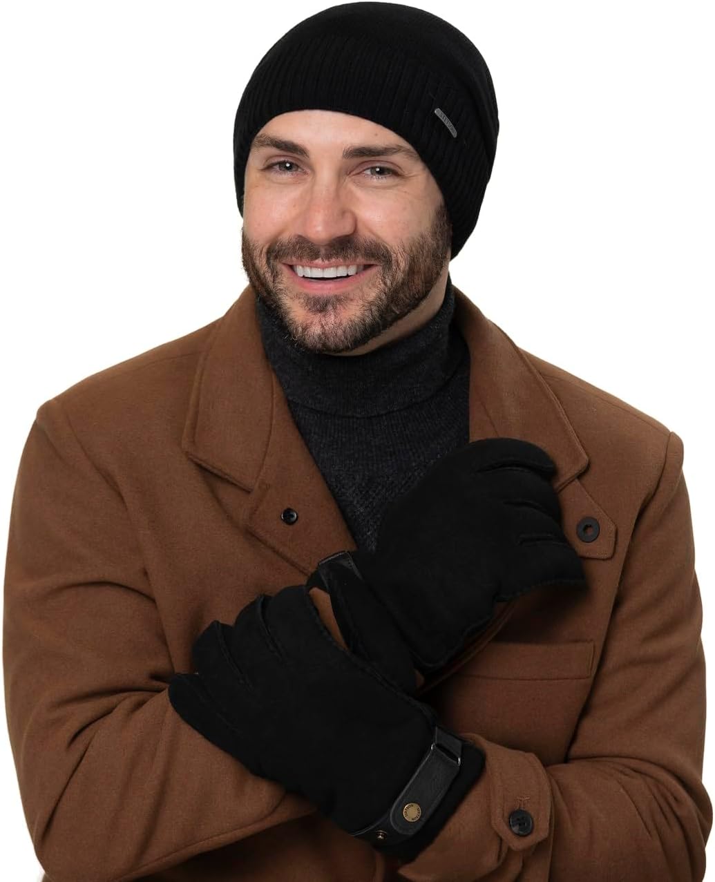 Stetson Deerskin Lambswool Handschuhe Fingerhandschuhe Herrenhandschuhe Lederhandschuhe Herren - mit