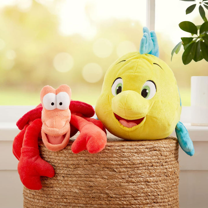 Disney Store Offizielles Flunder-Kuscheltier für Kinder, Arielle, die Meerjungfrau, Fischkuscheltier