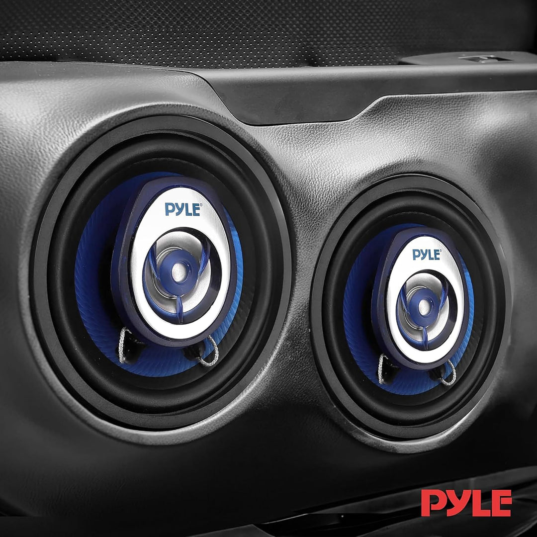 Pyle Auto Lautsprecher 3.5 Zoll 2 Wege Set 120W - Einbaulautsprecher Auto Kfz Lautsprecher kompakt m