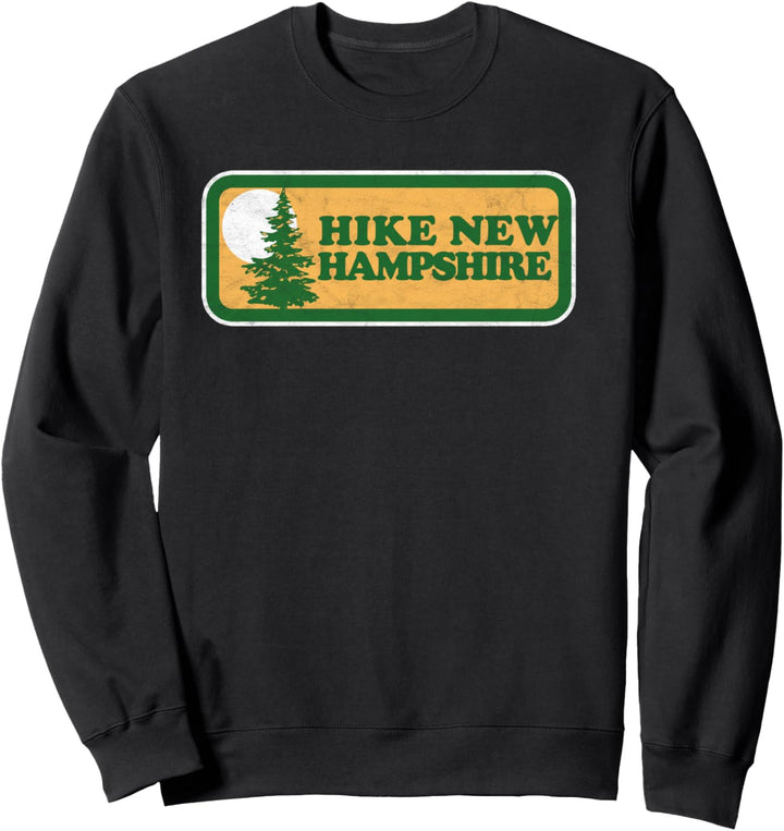 Retro Hike New Hampshire Vintage Parks Vibe Tree Graphic Sweatshirt