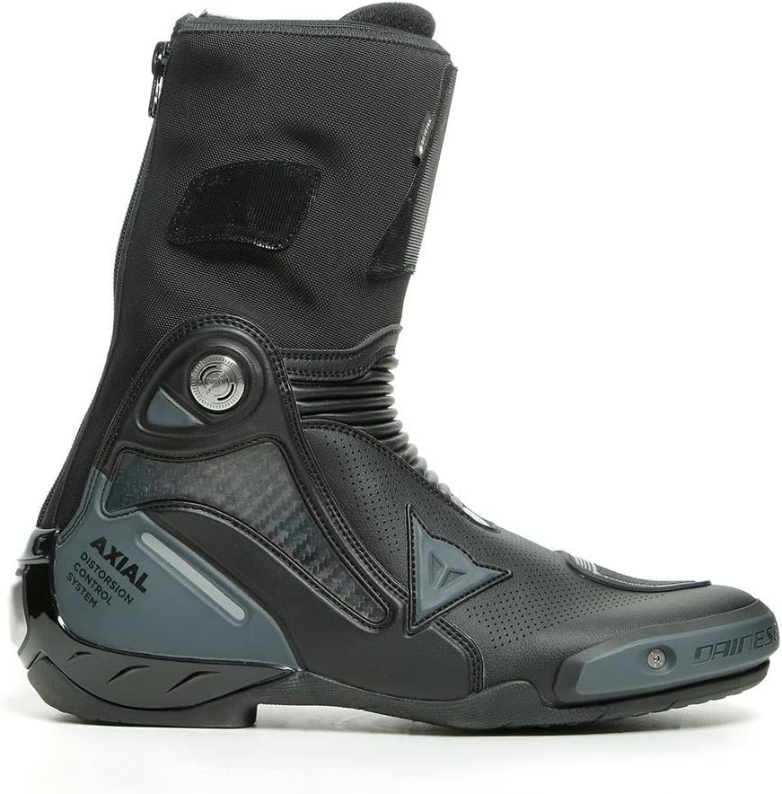 Dainese Axial Gore-Tex wasserdichte Motorradstiefel (Black/Gray,46) 46 EU Grau Schwarz, 46 EU Grau S