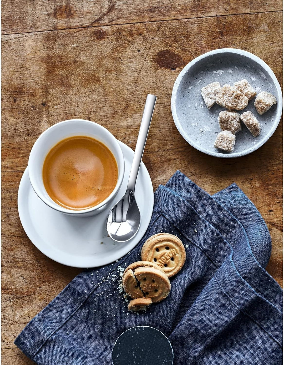 WMF Nuova Tee-/ Kaffeelöffel Set 6-teilig, 13,5 cm & Nuova Kuchenheber Tortenheber Edelstahl 23 cm,