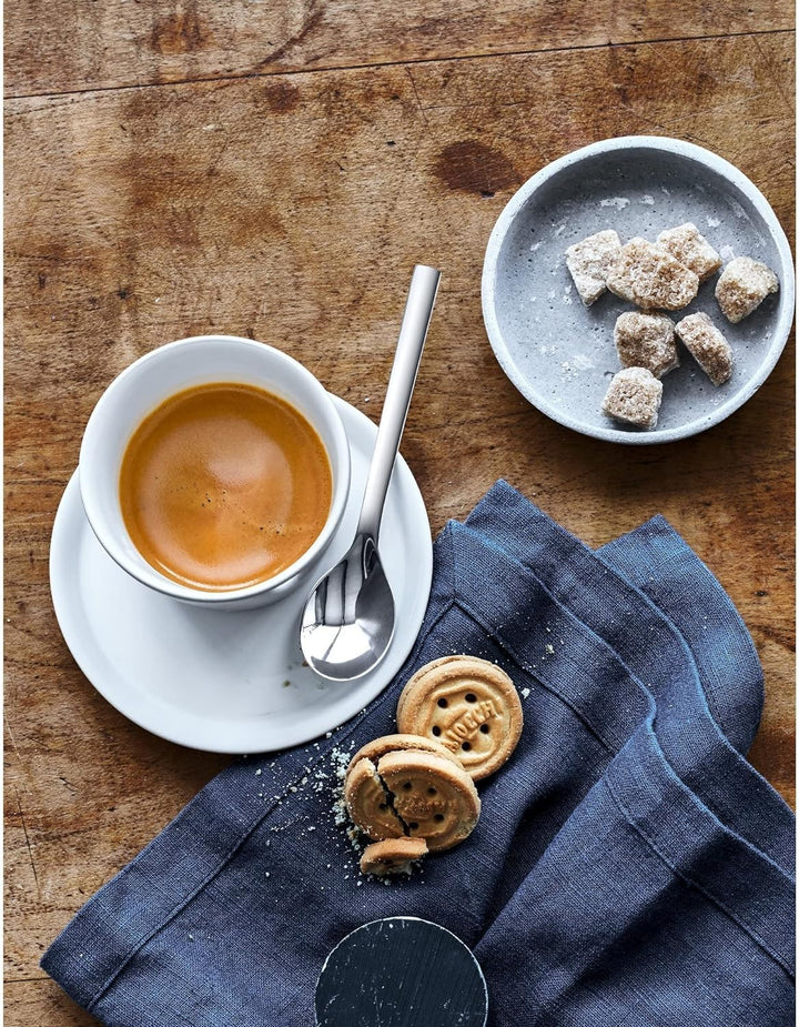 WMF Nuova Tee-/ Kaffeelöffel Set 6-teilig, 13,5 cm & Nuova Kuchenheber Tortenheber Edelstahl 23 cm,
