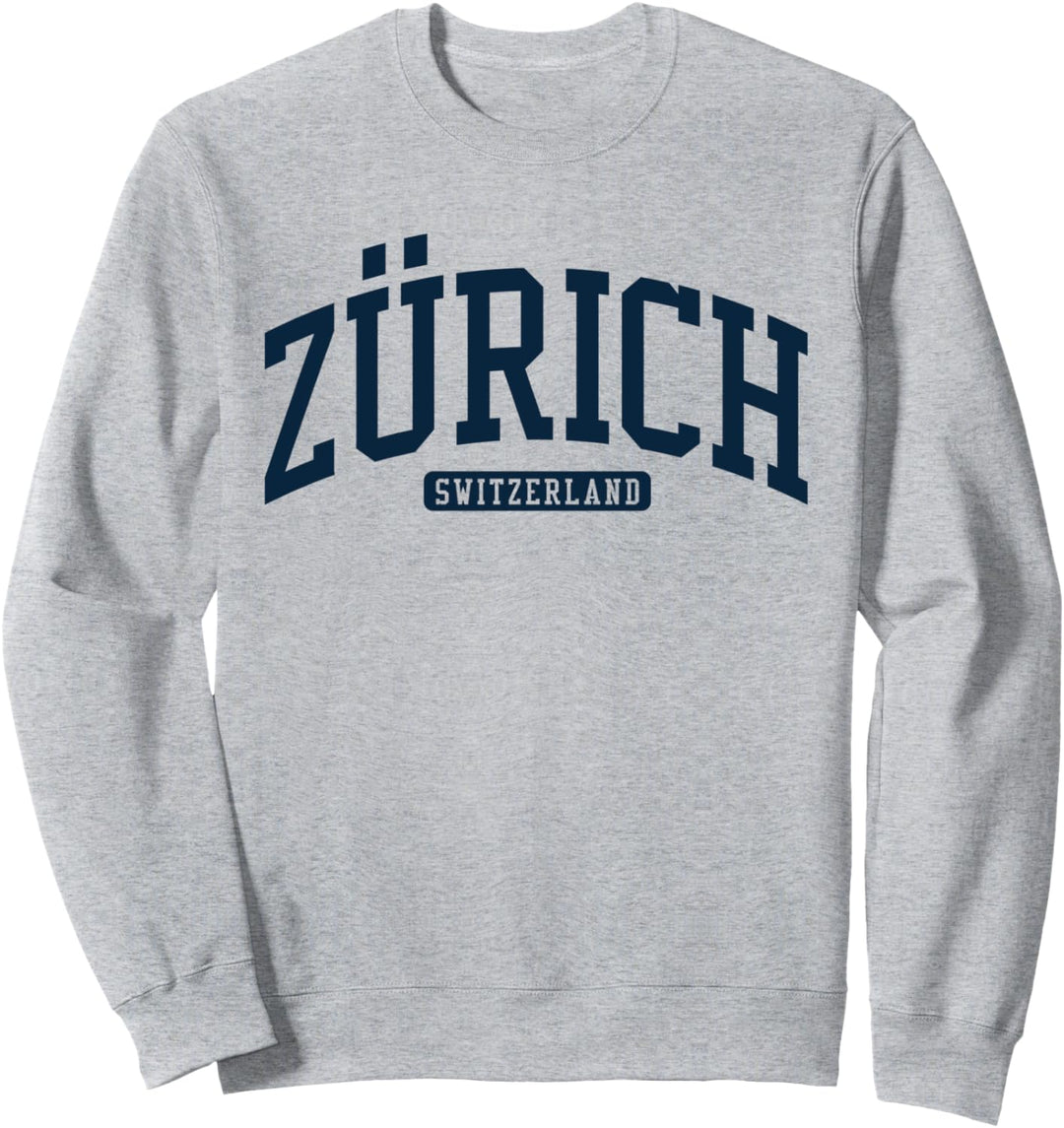 Zürich Schweiz College University Style Navy Sweatshirt