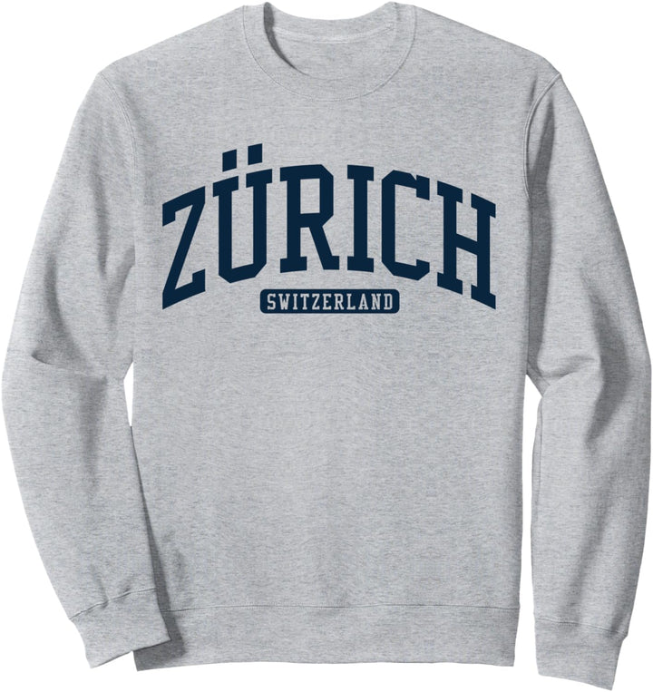 Zürich Schweiz College University Style Navy Sweatshirt