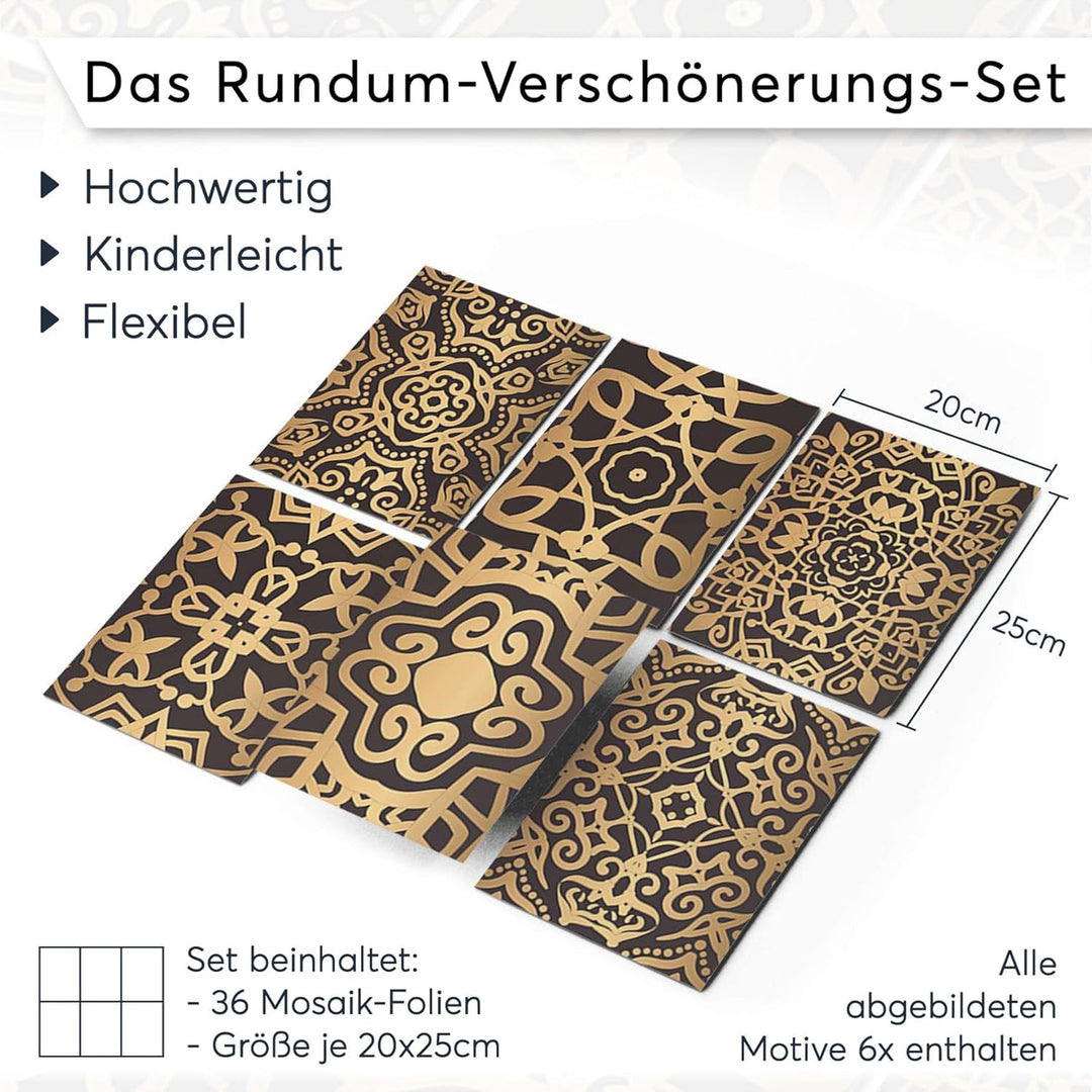 CREATISTO Mosaik Klebefliesen Stickerfliesen Fliesenfolie - Hochwertige Sticker Aufkleber für Wandfl