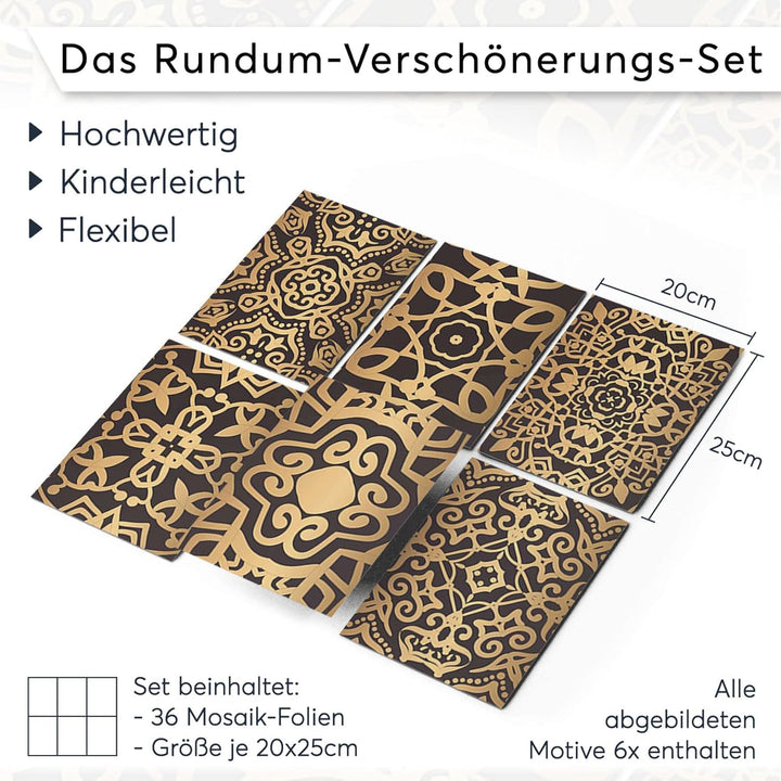 CREATISTO Mosaik Klebefliesen Stickerfliesen Fliesenfolie - Hochwertige Sticker Aufkleber für Wandfl