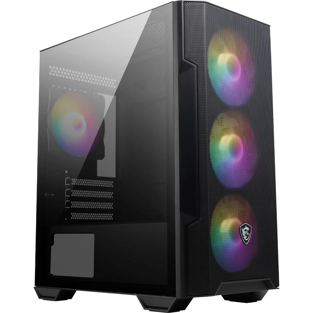 MSI MAG FORGE M100R Mini-Tower PC-Gehäuse, gehärtetes Glas, unterstützt Micro-ATX & Mini-ITX, Mesh-F