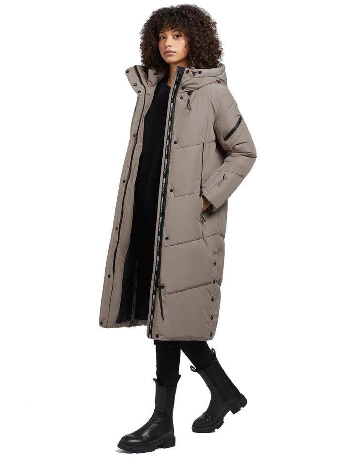 khujo Damen Steppmantel Sonje 5 XS Greige, XS Greige