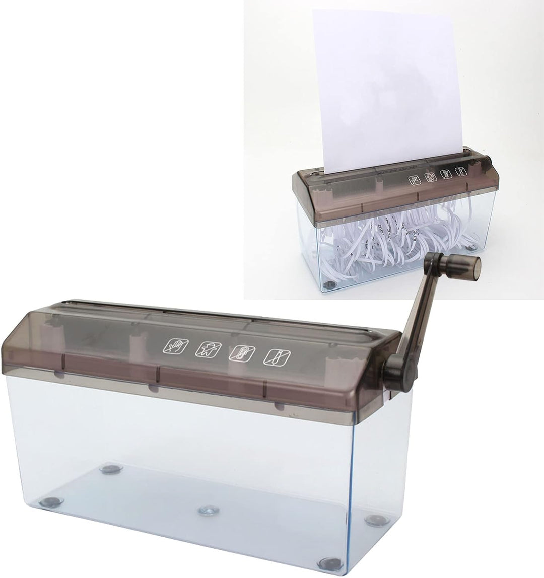 Aktenvernichter, Manueller Aktenvernichter für Breite Anwendung, Langlebig für Besprechungen (Schwar