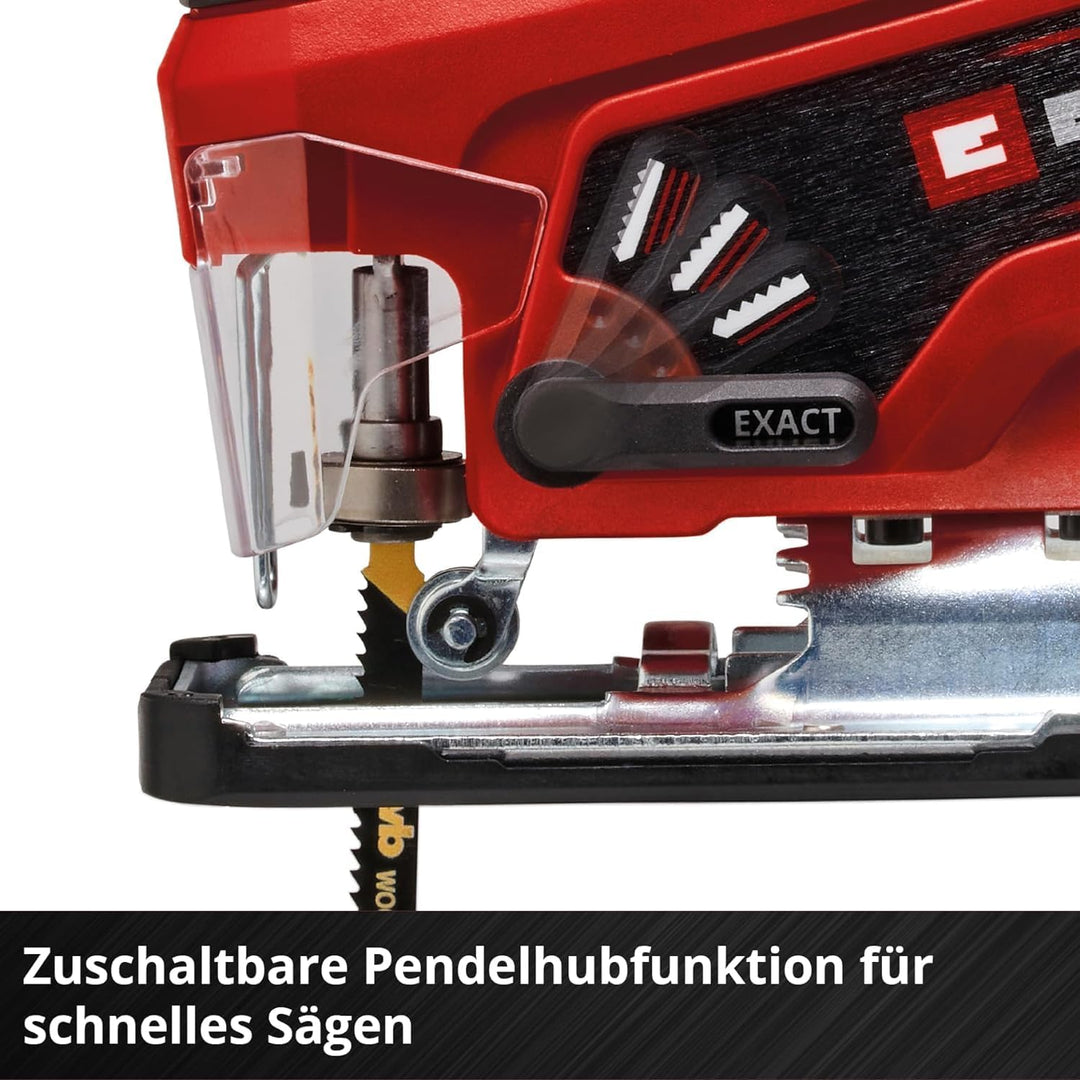 Einhell Akku-Stichsäge TC-JS 18 Li (1x2,5 Ah) Power X-Change (Li-Ion, 18 V, Pendelhubfunktion, Absau