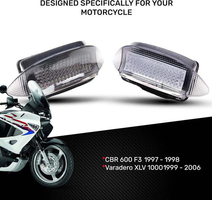 avdb-moto LED-Bremslicht mit integrierten Blinker kompatibel mit Cbr 600, F3, 1997/1998, VADERARO, X
