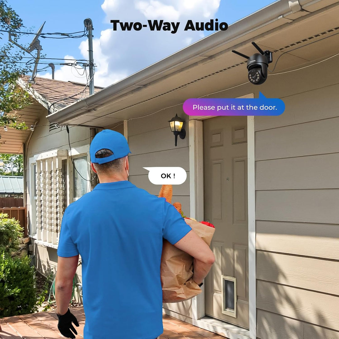5MP Überwachungskamera Aussen WLAN,2,4/5Ghz WiFi Kamera Outdoor mit Bewegungsmelder,Automatische Ver