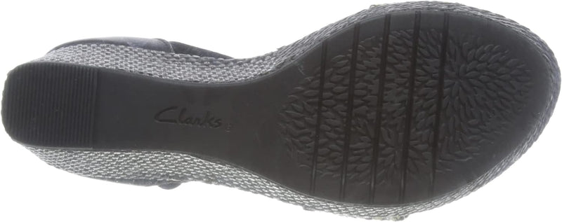 Clarks Damen Rose Ease Sandal 41.5 EU Black Leather, 41.5 EU Black Leather