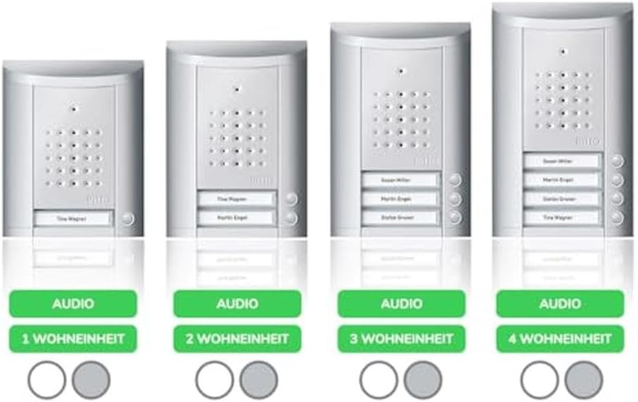 Schneider Electric Ritto Türstation, Entravox, Audio für 3-Familienhaus, Gegensprechanlage mit beleu