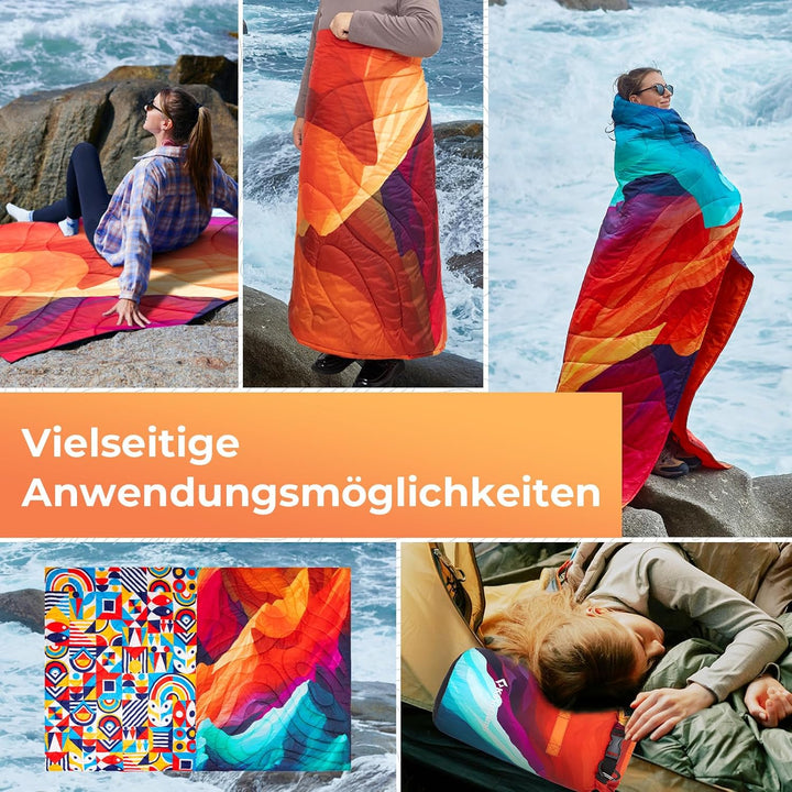 KingCamp Reisedecke Ultraleicht, Outdoor-Campingdecke Warme Wasserabweisend, Kompaktes kleines Packm