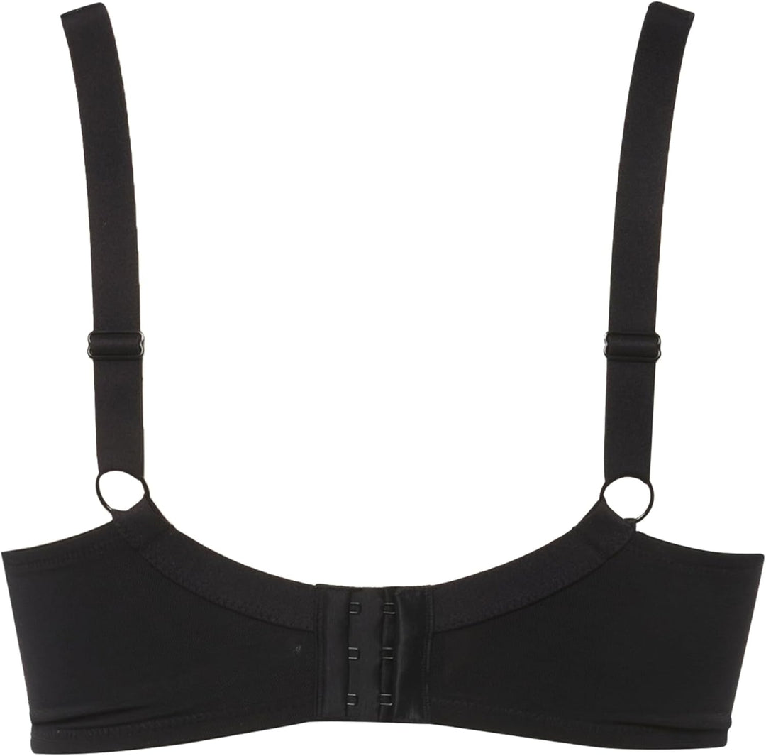Ulla Popken Damen Bügel, Stickerei, Cup C-F BH 85C Schwarz, 85C Schwarz