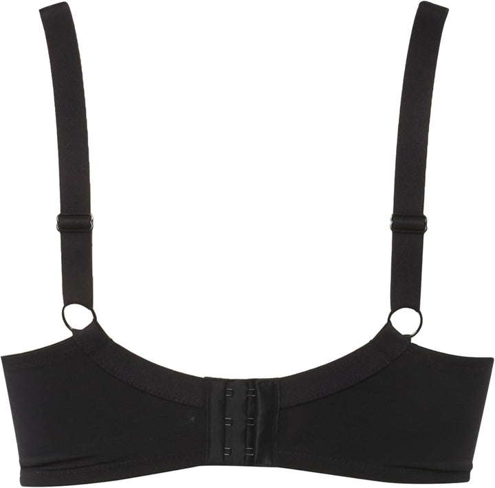 Ulla Popken Damen Bügel, Stickerei, Cup C-F BH 85C Schwarz, 85C Schwarz