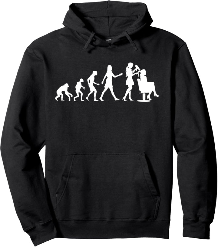 Friseurin Evolution Stylistin Haarstylist Frau Friseurin Pullover Hoodie