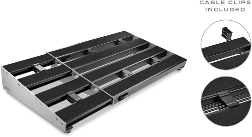 XPND-02 Pedalboard ausziehbar zwei Reihen + 2x keepdrum Patchkabel