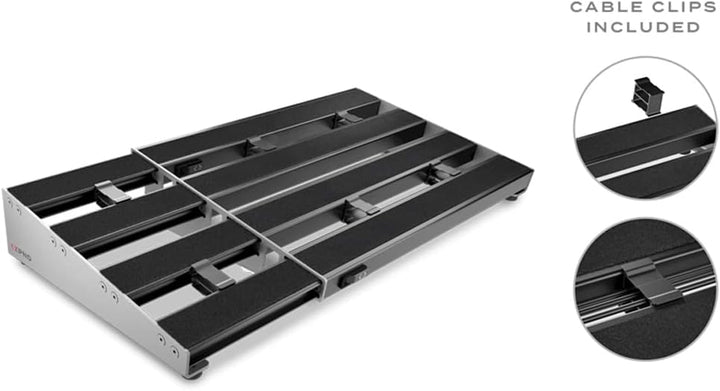 XPND-02 Pedalboard ausziehbar zwei Reihen + 2x keepdrum Patchkabel