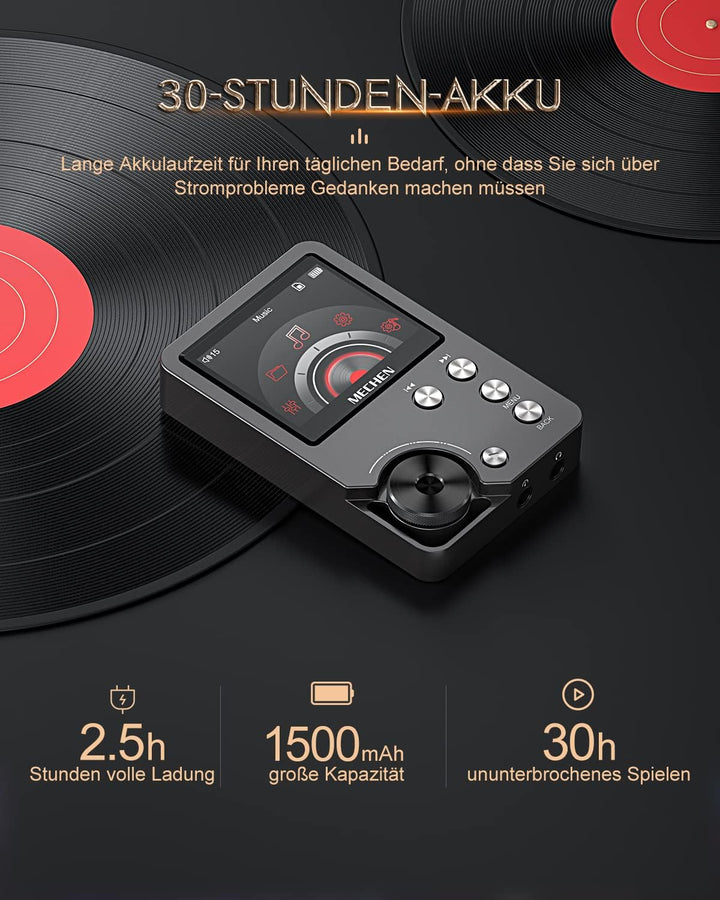 MP3 Player, MECHEN HiFi Lossless Musik Player, DSD DAC Verlustfreier Hochauflösender Digitaler Ton,