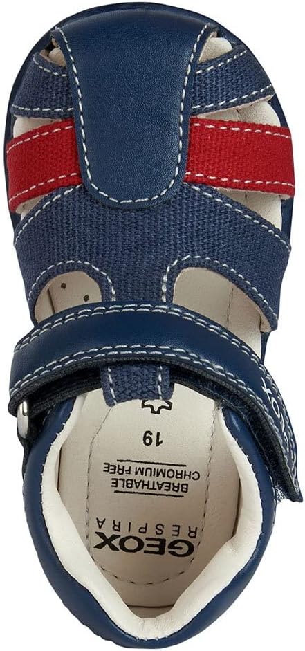 Geox Jungen B Elthan Boy Sandal 20 EU Lt Navy Red, 20 EU Lt Navy Red