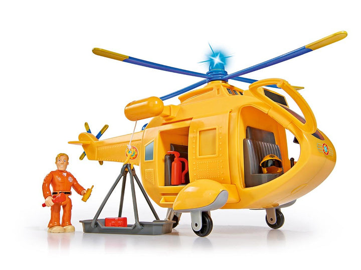 Simba 109251002 - Feuerwehrmann Sam Hubschrauber Wallaby II (34 cm, 6 Sitzplätze) für Kinder ab 3 Ja