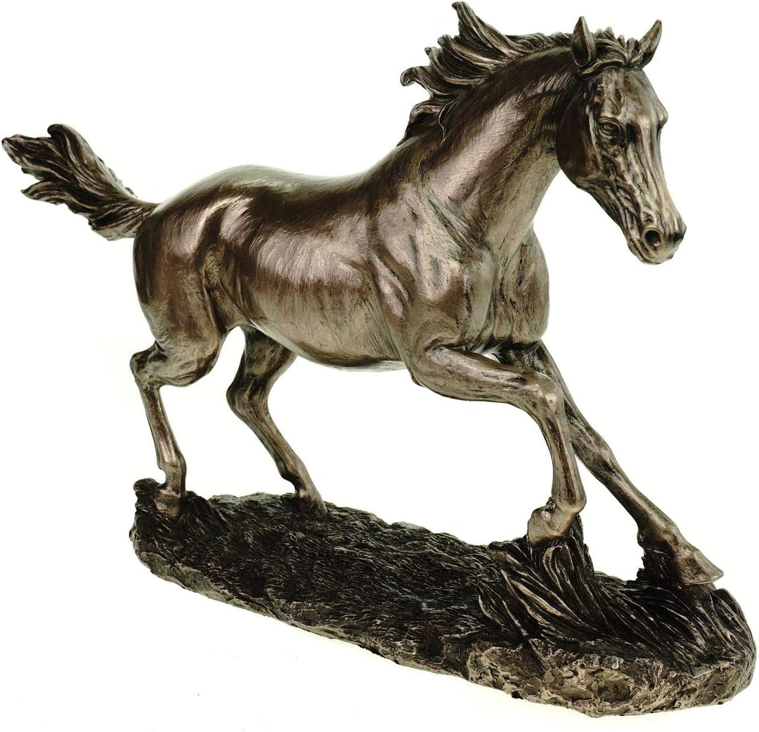 Unbekannt Veronese Figur Pferd über Wiese galoppierend 35 cm Hengst Dekoration Horse Tierfigur