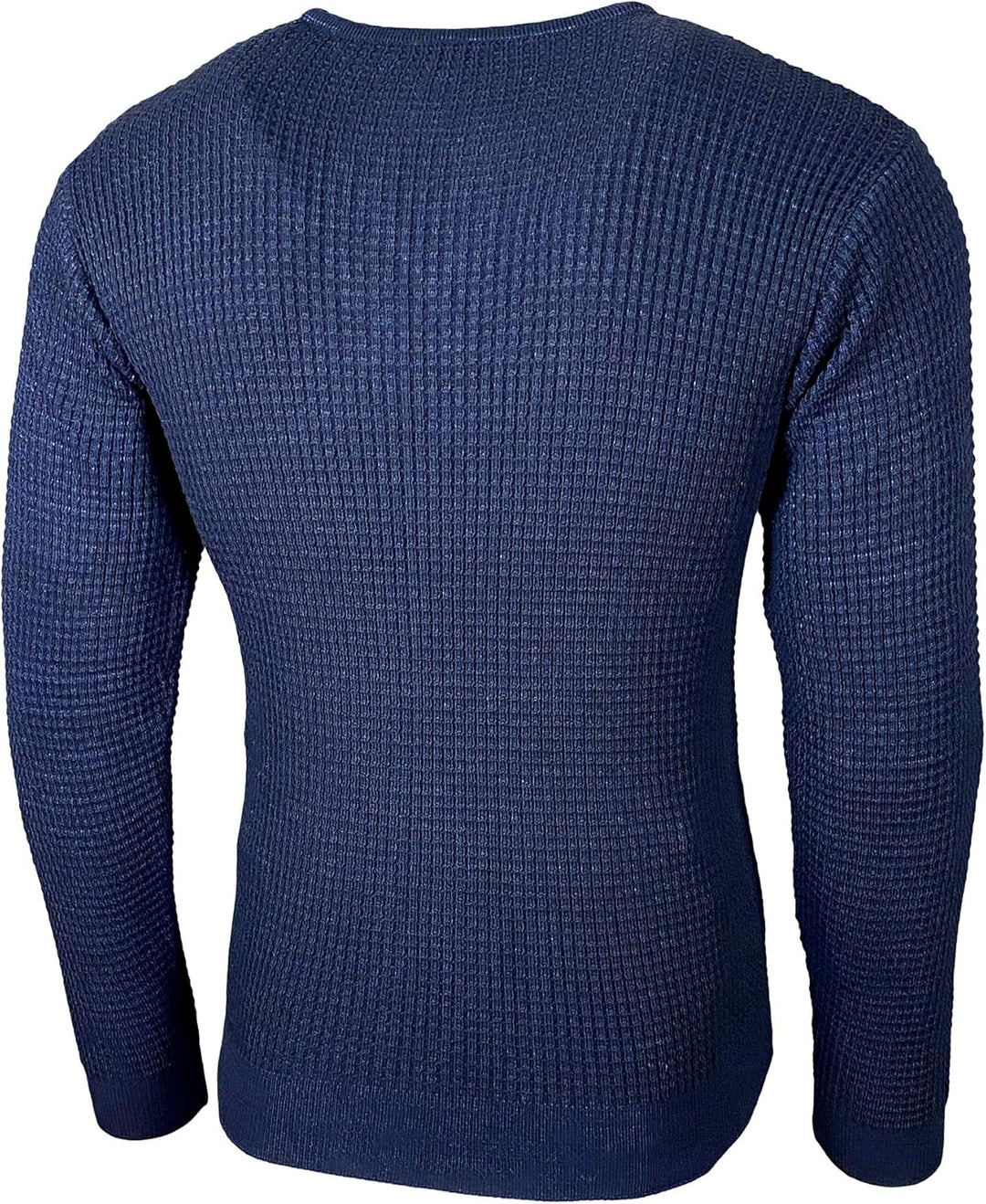 Baxboy Herren Pullover Slim Fit Rundhals Strick-Pullover Rundkragen Moderner Longsleeve in Feinstric