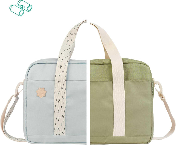 Badabulle Wickeltasche Bowling Olive - Kinderwagentasche inklusive Wickelauflage Grau, Grau
