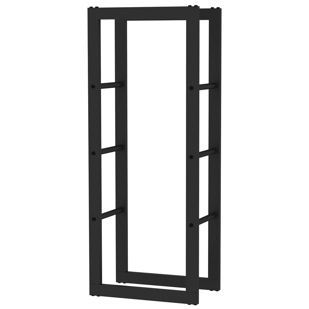 Toboli Kaminholzregal 100x25x40cm Brennholzständer aus pulverbeschichtetem Metall für innen u. ausse