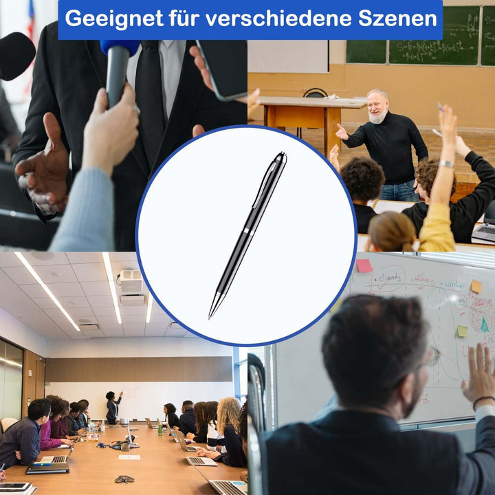 Voice Recorder Stift 64 GB Professioneller Sprachrekorder mit Sprachaktivierung und MP3-Wiedergabe M