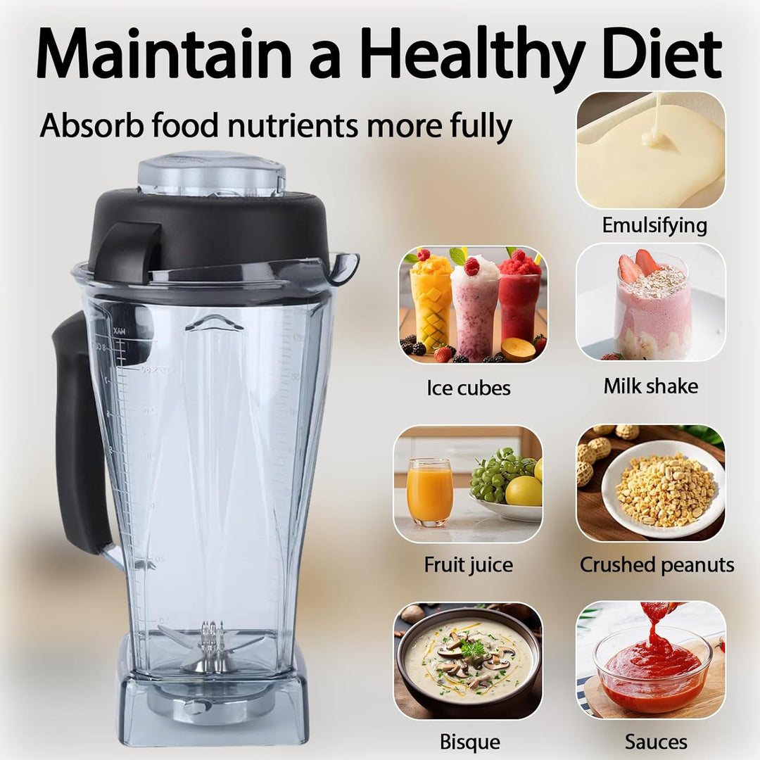 Klare Mixer Behälterteile Obstmischer Cup Mixer Zubehör Cup Blade Deckel Fit für Vitamix