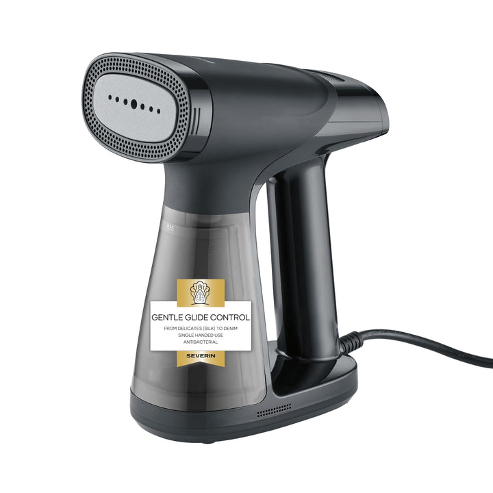 Severin Steamer, Vakuum-Dampfglätter, 180 ml Wassertank, 1550W, schwarz
