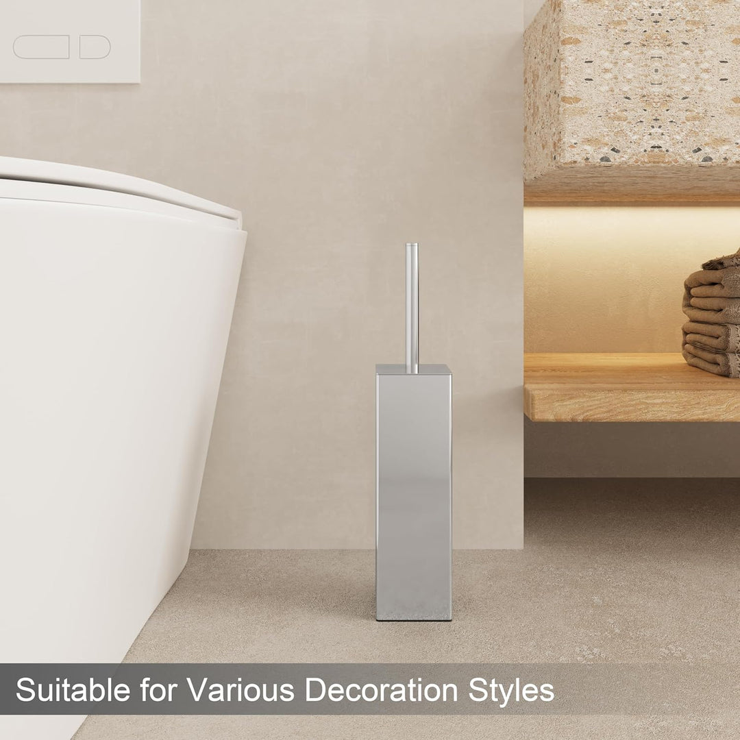 BGL 304 Edelstahl Material Ständer Toilettenbürstenhalter für Bad und Hotel (Chrom) Glänzend, Glänze