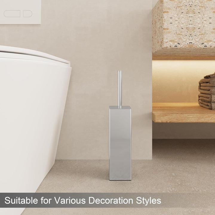 BGL 304 Edelstahl Material Ständer Toilettenbürstenhalter für Bad und Hotel (Chrom) Glänzend, Glänze