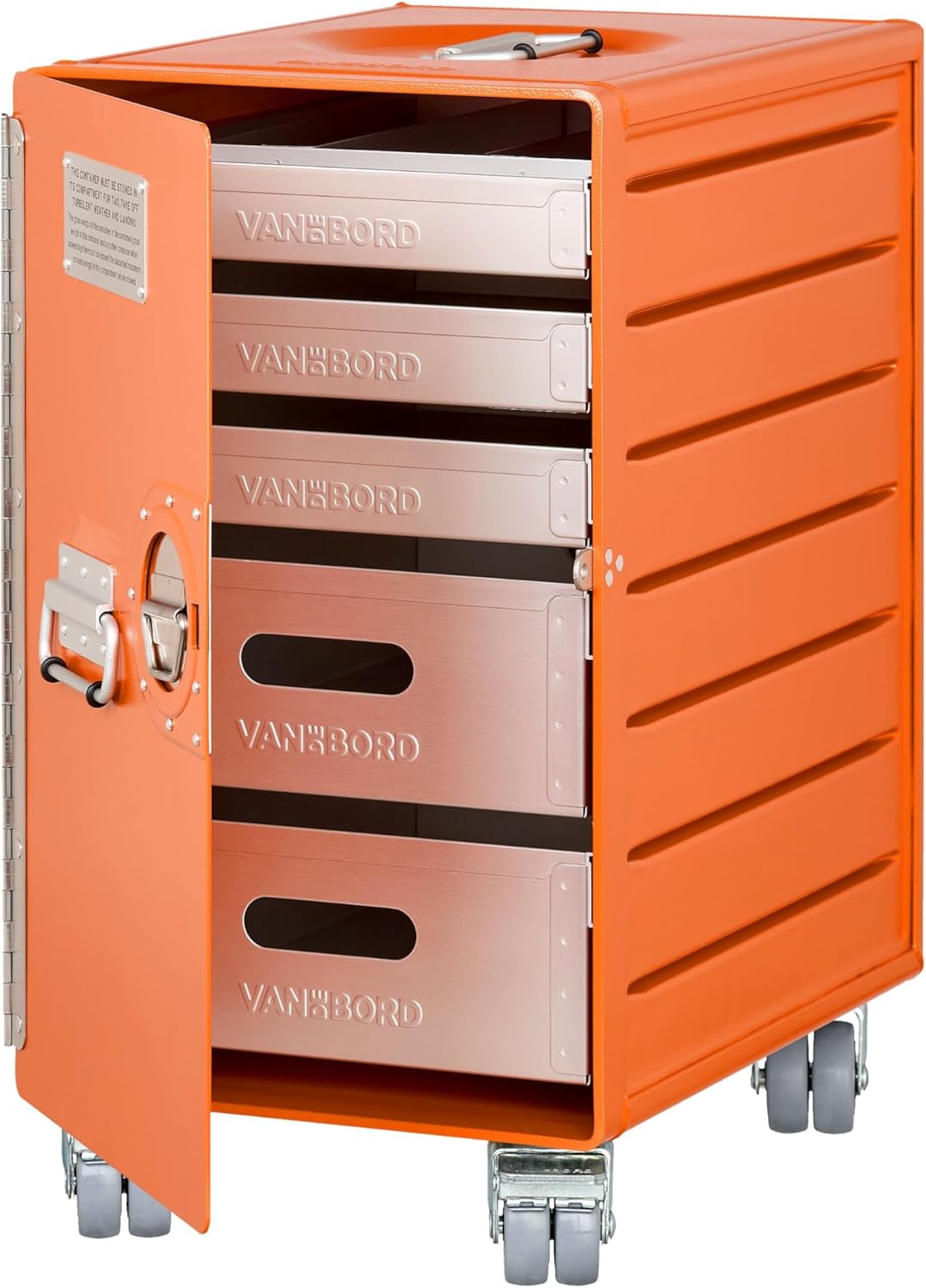 Rollcontainer mit Schubladen, mobiler Aktenschrank, Metallschrank, Schubladenschrank Küche, Druckert