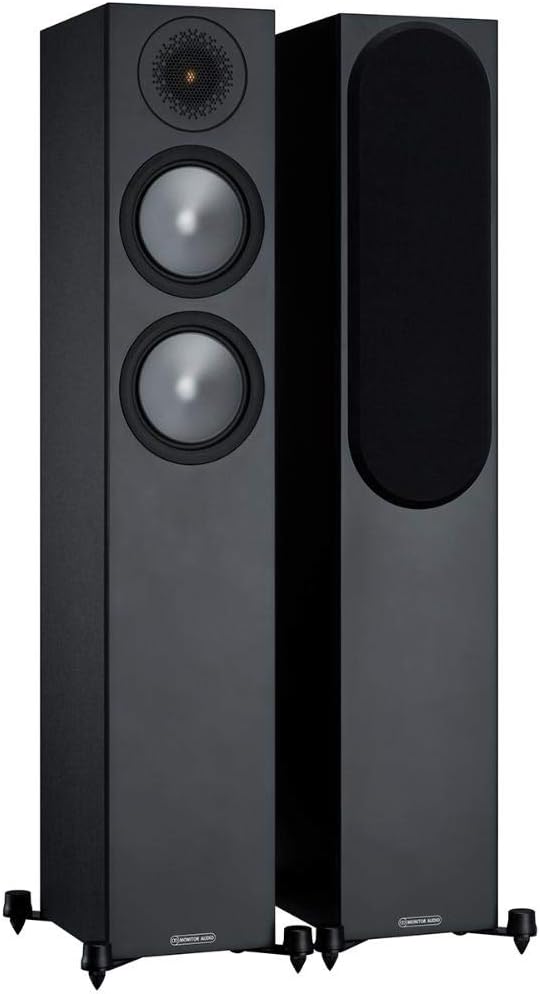 Monitor Audio Bronze 200 6G | Farbe: Schwarz | Standlautsprecher | Paar | Stereo & Heimkino | 2,5-We