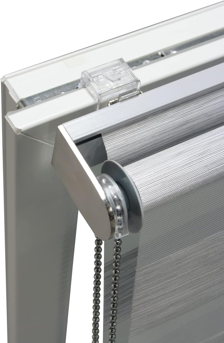 GARDINIA Doppelrollo de luxe, Duo-Rollo, Seitenzugrollo, Transparente und blickdichte Streifen, Vers