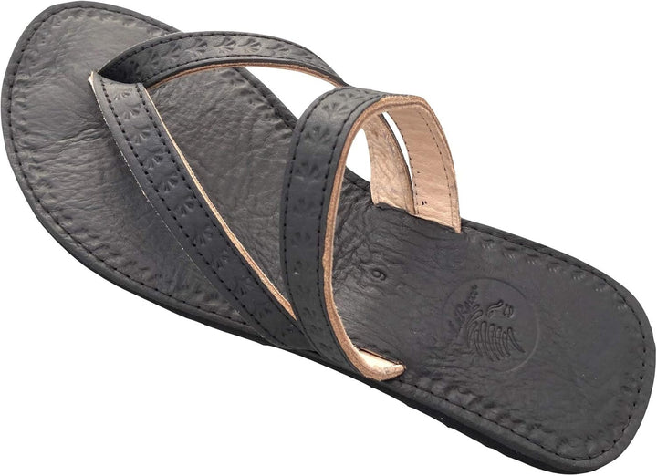 LaRocco Ledersandalen Zehentrenner Echtleder Sandalen 24.a.b. (40, Mattschwarz) 40 Mattschwarz, 40 M