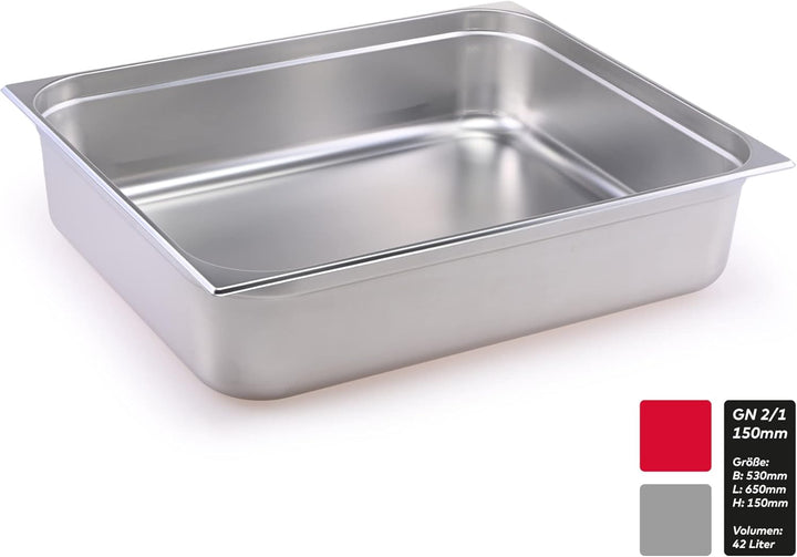 GN Behälter Gastronorm 2/1 Edelstahl (150 Millimeter)