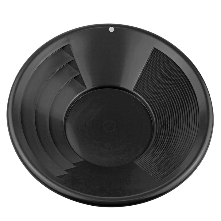 Goldwaschpfanne Plastik, schwarz, 30cm 12" Schwarz, 12" Schwarz
