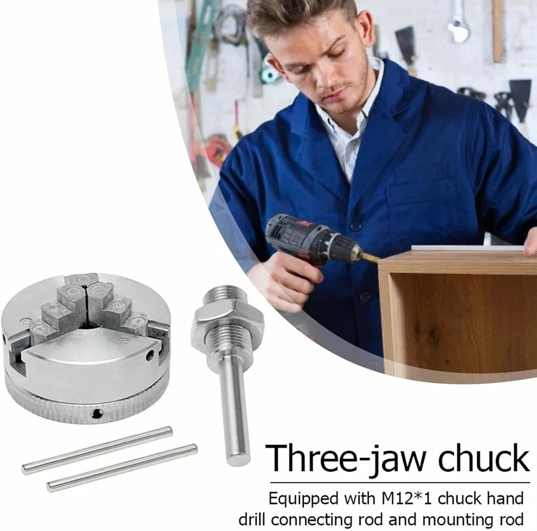 Telituny Dreibackenfutter Zinklegierung Mini Drehbank Dreibackenfutter M12 * 1 Spannfutter Hand Elek