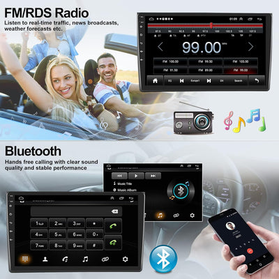 2G+32G CAMECHO Android 12 Autoradio mit Navi für Ford Focus Exi MT 2 3 Mk2/Mk3 2004-2011,Doppel Din