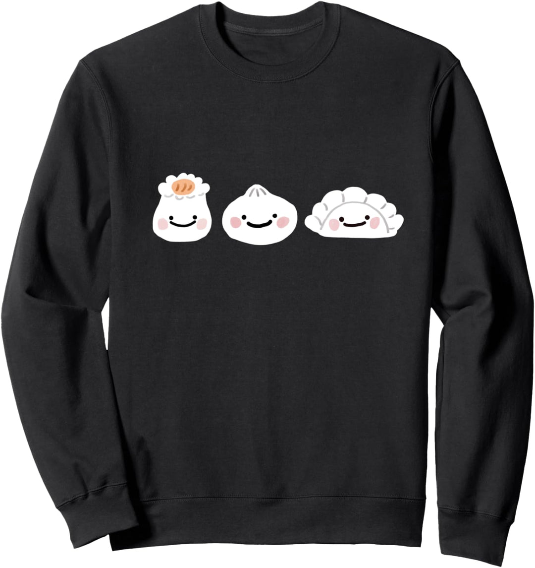 Cute Three Different Dumplings Dimsum Mandoo Graphic Sweatshirt
