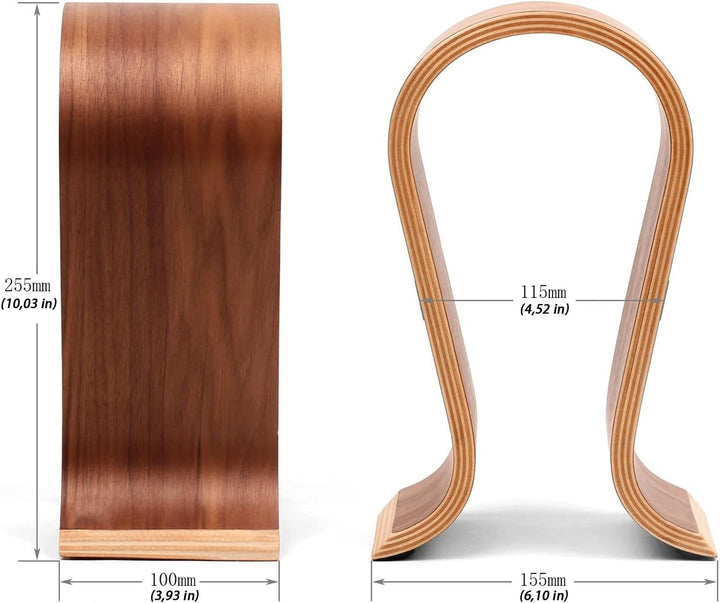 Kopfhörer Ständer Holz, Kopfhörerständer, Kopfhörer Halter, Kopfhörerständer Universal Holz, U Form,