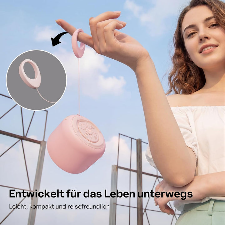 Bobtot Tragbarer Bluetooth-Lautsprecher, kabelloser wasserdichter Lautsprecher mit lautem Stereo-Sou