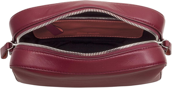 DuDu Damen Umhängetasche aus Leder, Kamera Bag mit abnehmbarem Riemen, kompakte elegante Lederhandta