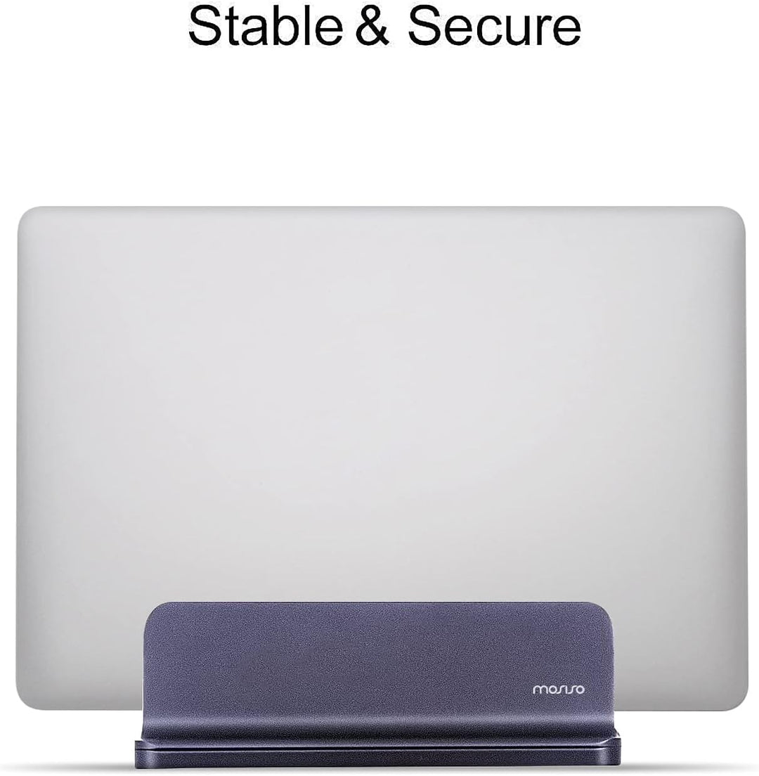 MOSISO Vertikaler Laptop Notebook Ständer Halter, Einstellbar Aluminium Legierungs EIN Steckplatz Sc